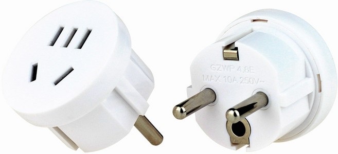 서진바이텍 중국 일본 미국 유럽 호주 플러그 220v 변환 돼지코 어댑터, 화이트, 1개