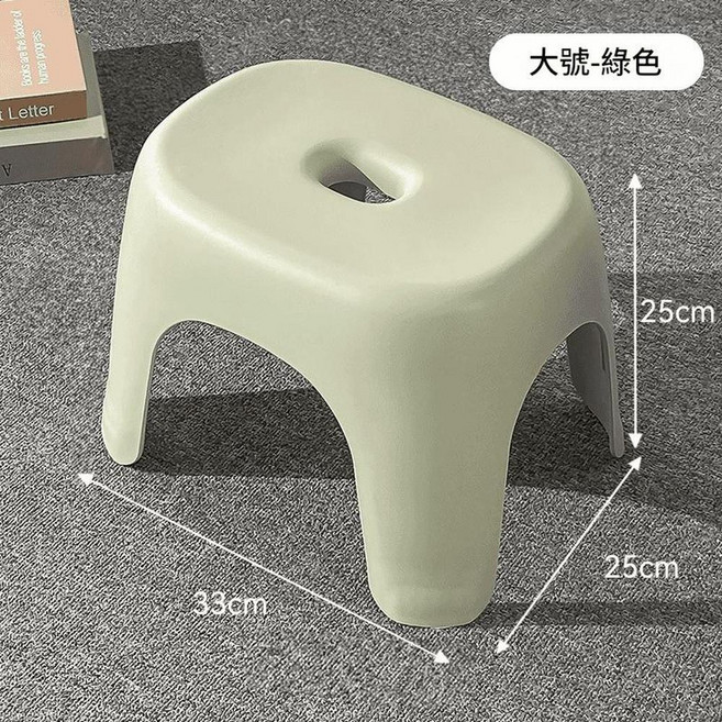 家用加厚小凳子 粉紅色, 浴室矮凳 - 綠色大號33*25*25, 1個