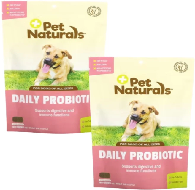 Pet Naturals 데일리 프로바이오틱 반려견용 츄어블 약 160정 240g(8.48oz) 2 SET, 2개 - 쿠팡