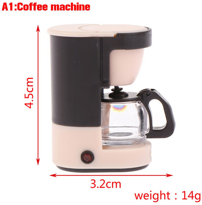 스케일 쥬서 밥솥 12 머신 커피 기계 놀이 액세서리 주방 데코, A1
