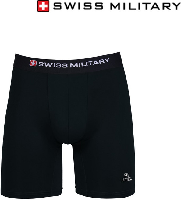 스위스밀리터리 남자팬티 롱드로즈 속옷/ 블랙 / 단품