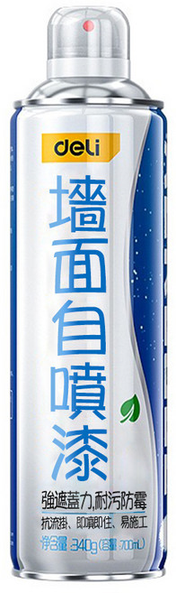 Deli牆面自噴漆 牆面翻新 防霉防潮, 450ML, 1個