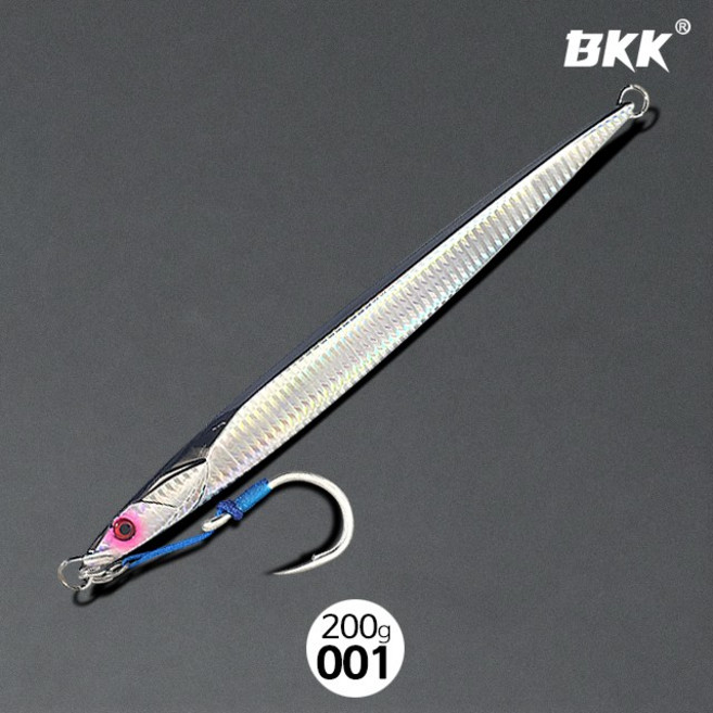 배스랜드 BKK 올 라운드 지그 UV 부시리 방어 빅게임 롱 크롬 메탈지그, 1개
