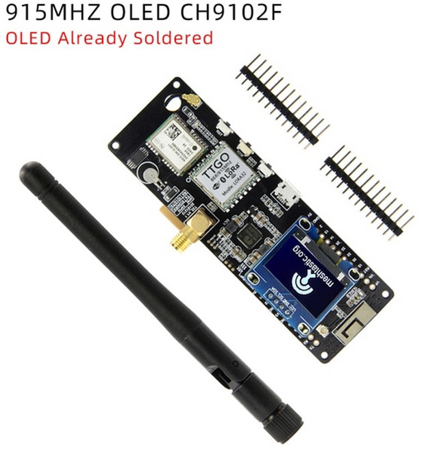 lilygo® ttgo meshtastic t beam v1.1 esp32 lora 433868915923mhz 무선 모듈 wifi gps neo 6m with arduino용, 915mhz 납땜 oled, 1개