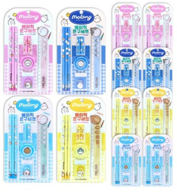 몰랑 베이직 문구 세트 2000, 1 SET, 12개