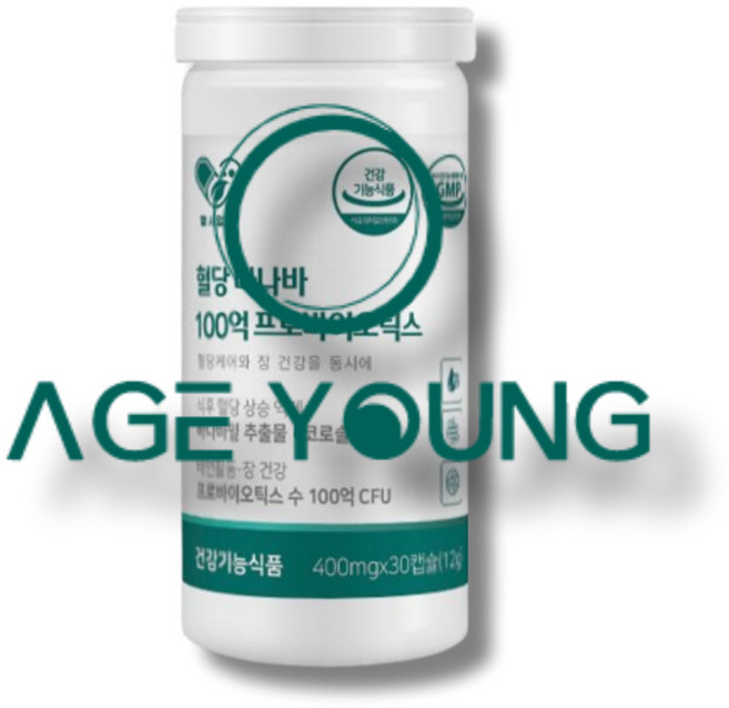 즨퀙즵뉙 장용성100억유산균 식후 공복 혈당 유산균 프로바이오틱스 장용성유산균 40대, 1박스, 30회분