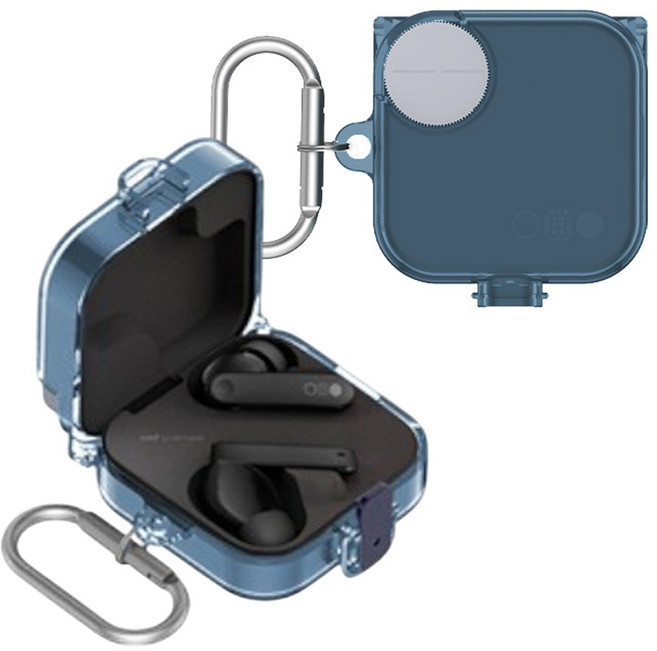 GRAYCO 낫싱 CMF 버즈 프로2 투명 잠금 클립 케이스, 블루, 1개