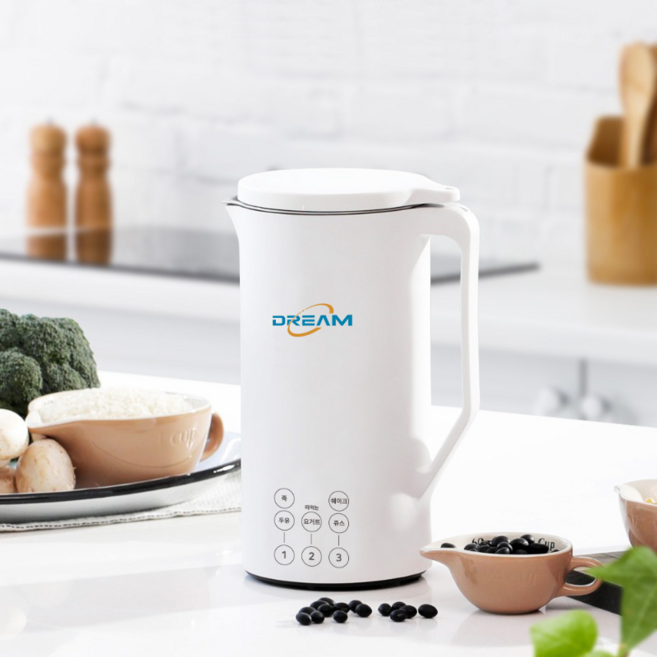 DREAM 이유식마스터기 죽제조기 두유제조기 믹서기겸용 멀티쿠커, 하얀색