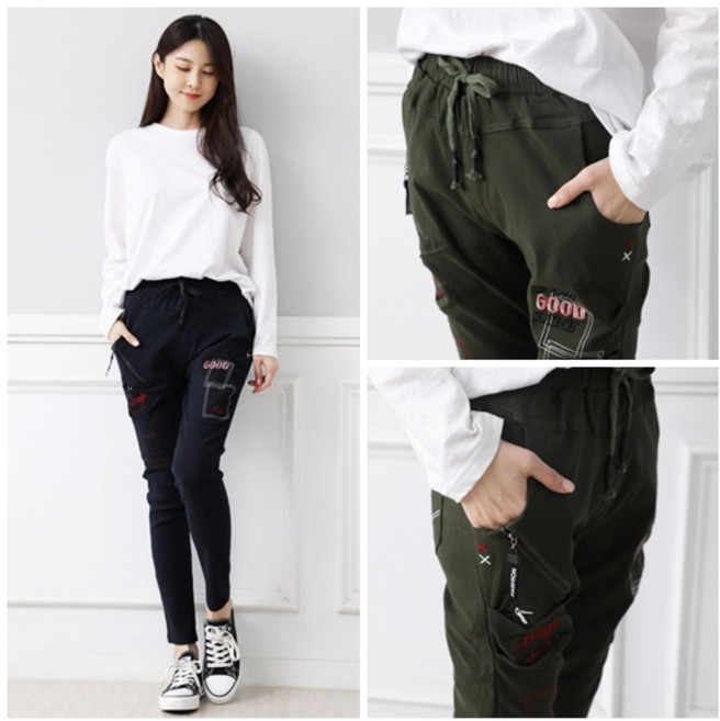 오지다 당일발송!! 매직스판 GOOD 배기팬츠
