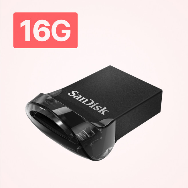 샌디스크 USB ULTRA FIT 3.2 CZ430 초소형, 1개, 16GB