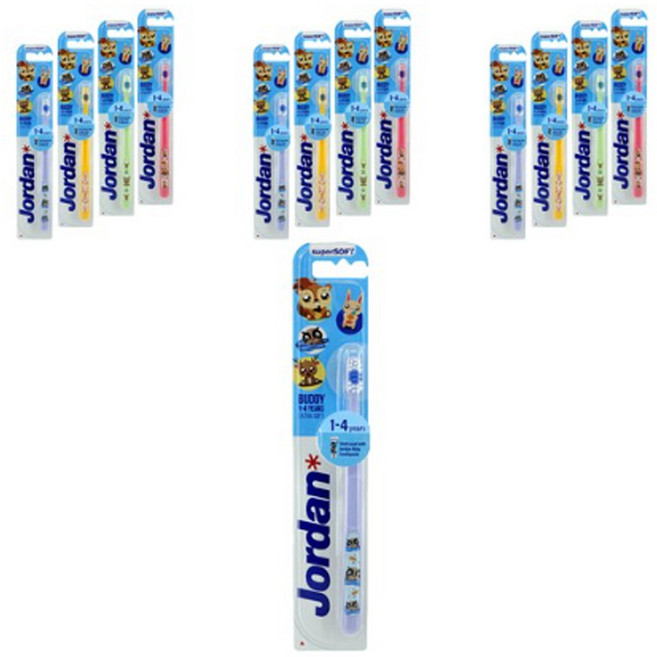 조르단 버디 어린이 칫솔 1단계, 랜덤 발송, 1개입, 13개