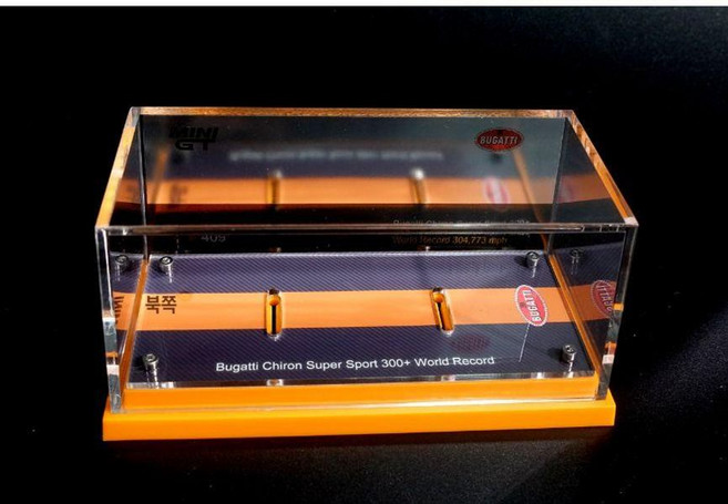 MINIGT F1 Red 합금 장면 미니지티 쇼케이스는 레드불, 부가티 오렌지 카본 409, 1개