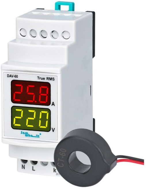 Samwha-Dsp DAV-60/100/250 외부 CT가 있는 디지털 전류계 및, 60d(1-63a)
