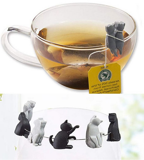 고양이 티백걸이 티백홀더 6P, 1개, 패키지박스포장