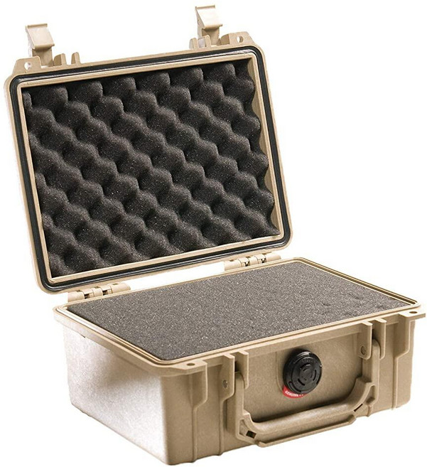 Pelican 1150 카메라 케이스 폼 포함 데저트 탄 106948