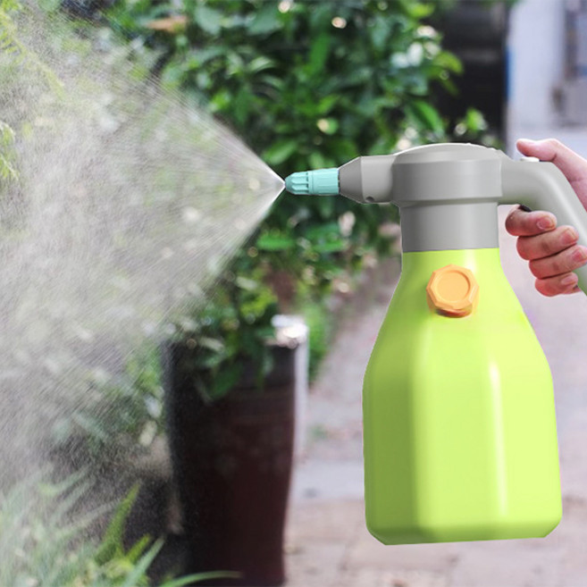 유니즈 2L 충전식 전동 분무기 계량형 농약분무기 전동 압축 자동 텃밭 화분 가꾸기, 봄봄 그린, 1개