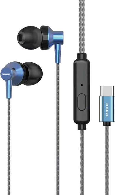 AIWA ESTM-138 USB Type-C 入耳式耳機 藍色, ESTM-138C