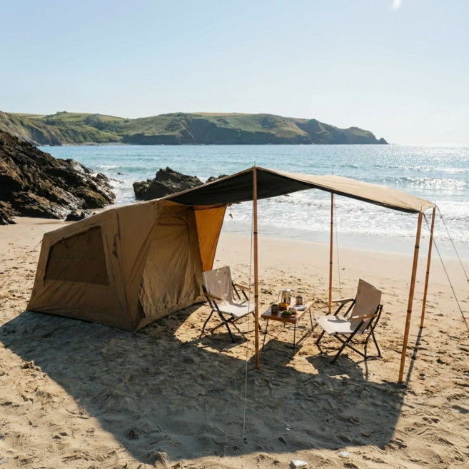 리컬렉터 에어텐트 원터치텐트 그늘막 디링크, 카키, 3~4인용