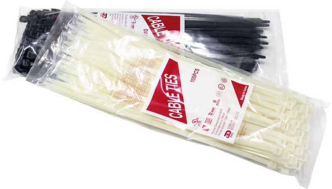 장갑이네 튼튼한 케이블 타이 전선 정리 검정 백색, 540MM 검정, 100개