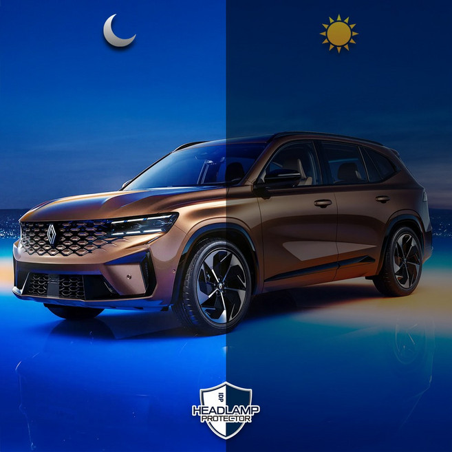 그랑 콜레오스 흑백 자외선 UV PPF 자동차 블랙 헤드라이트 보호 틴팅 필름