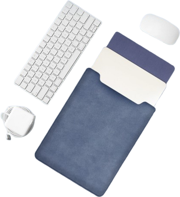 투에이비 태블릿/노트북 파우치 슬리브 가죽 케이스, 루비 블루