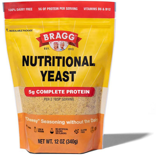 브래그 효모 조미료 - 글루텐 프리 u2013 단백질 및 좋은 공급원 영양가 있는 고소한 파마