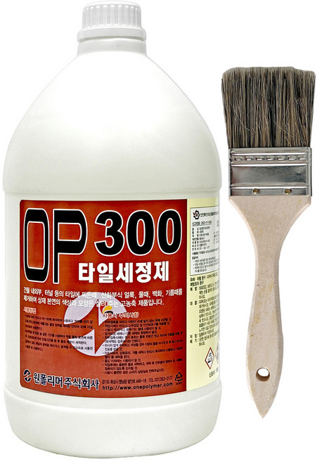 OP300 타일 세척제 3.75L 찌든때 기름때 오물 제거 클리너 제거제 원폴리머, 1개