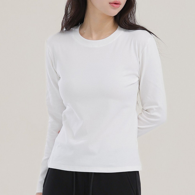 스라보 여성 데일리핏 스트레치 긴팔 티셔츠