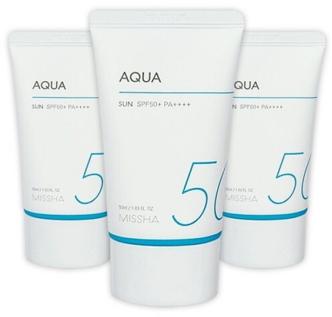미샤 올어라운드 세이프 블록 아쿠아선 젤 선크림 SPF50+, 50ml, 3개