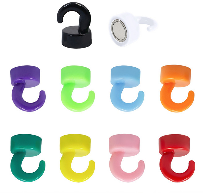 Jianwen강력한 미니 자석 후크10건, 다색