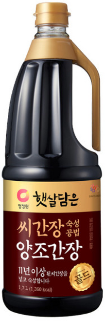 청정원 햇살담은 씨간장 숙성 양조간장 골드, 1개, 1.7L