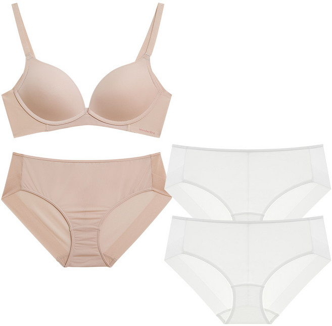 [Wonderbra] 퓨징 볼륨 노와이어 브라팬티 2종세트+팬티2종 택 1