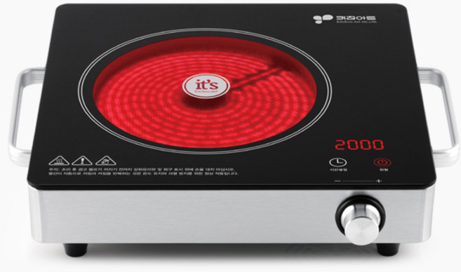 키친아트 렉스 실속형 1구 하이라이트 전기레인지 2000W, KA-805(A), 일반형, KA-805(A)