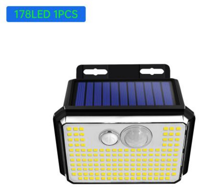 IP65 방수 태양광 야외 정원 조명 매우 밝은 148 LED 모션 센서 벽 태양열 발전 램프 3 가지 모드