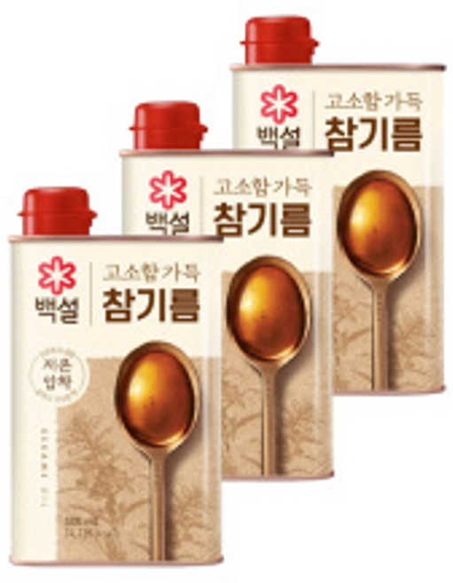 진한참기름(캔).500ml/백설, 3개, 500ml