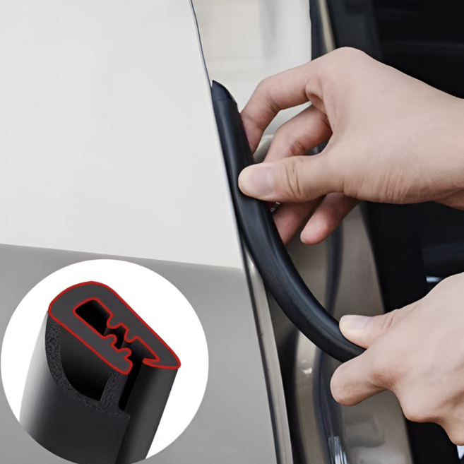 WAP 자동차 차량 풍절음 차단 고무 몰딩 방음제 스티커 방진, 2개