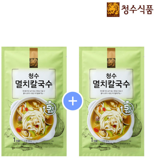 청수식품 멸치칼국수 1인분 110g, 1개