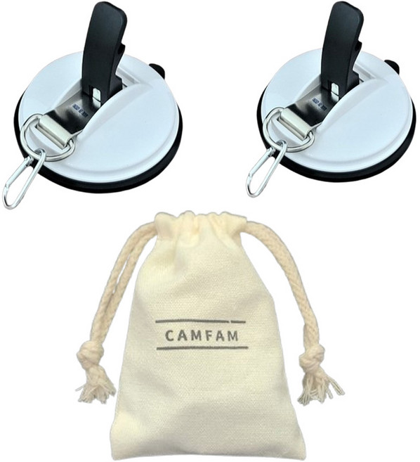 캠팸 캠핑 흡착기 압축기 압축큐방 타프어닝바 2개1세트, 화이트컬러 2개1세트+캠팸 면파우치 L