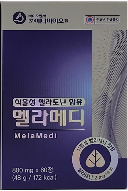 메디바이오랩 멜라메디 식물성 멜라토닌 함유, 1개, 60정 - 쿠팡