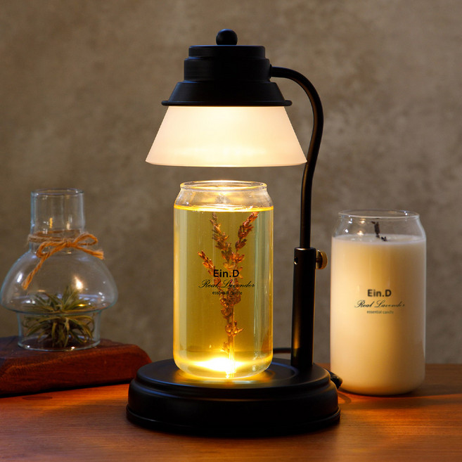 캔들백화점 숙면에 도움이되는 에센셜 아로마 리얼 라벤더 캔들 국내산 캔들워머 추가선택, 리얼라벤더캔들(570g), 매직 타이머 블랙