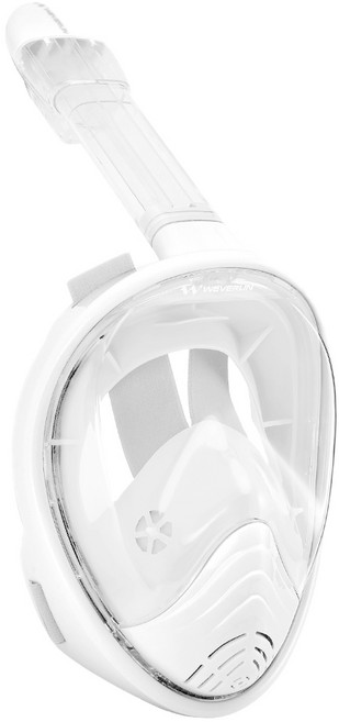 위베런 스노쿨링 마스크 이지브리더 4세대 풀페이스 스노클링 장비 일체형 물안경 세트, 화이트