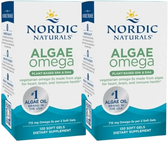 Nordic Naturals 해조류 오메가 소프트젤 120정 2개 - 쿠팡