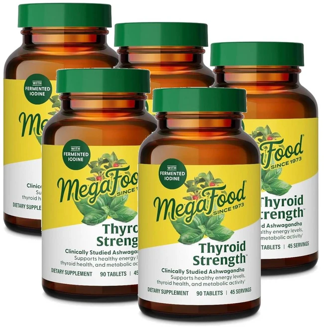 메가푸드 싸이로이드 스트렝스 아슈와간다 MegaFood Thyroid Strength, 5개, 90정 - 쿠팡
