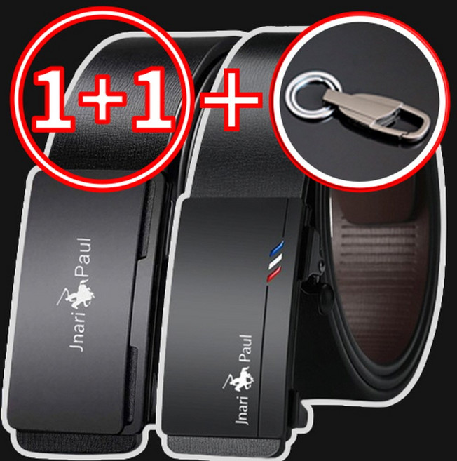 JnariPaul 남성 벨트 자동 버클 가죽 허리띠