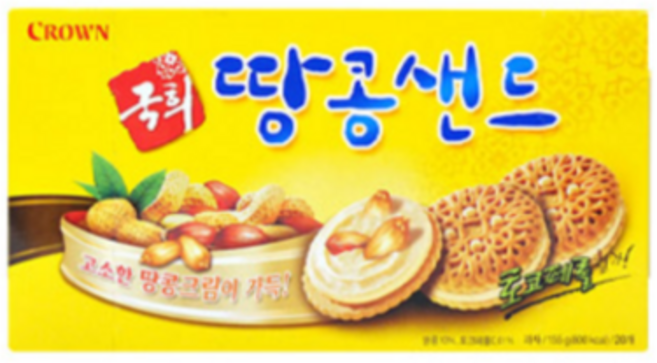 크라운 국희 땅콩샌드, 155g, 7개