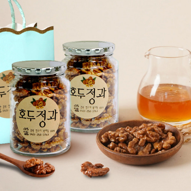 [고궁] 쌀초정 호두정과 200g(유리병), 2개