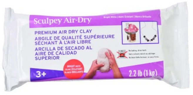 스컬피 자연건조용 가벼운 클레이 1kg 점토 흰색 /JSAD2222