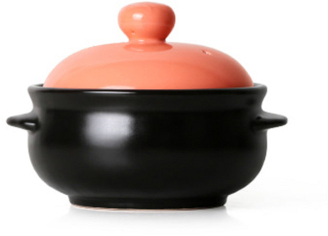 국내 핸드메이드 1250도 제작 꽃피는 무균열 내열 뚝배기 냄비, 중, 1개