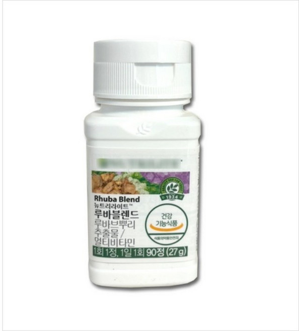 암웨이 Amway 뉴트리라이트 루바블렌드 멀티비타민 90정 (27g), 1개, 27g