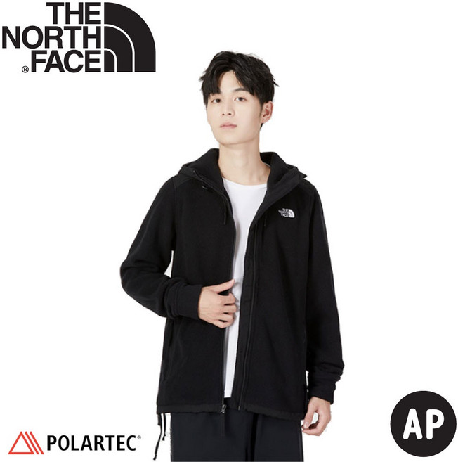 The North Face 男 刷毛連帽外套 AP 黑色 7W7M 刷毛夾克 保暖外套